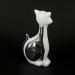 Статуэтка кот серебристо-белый HY21096-1 Claude Brize