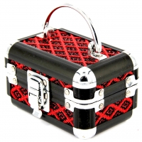 Шкатулка для украшений маленькая черно-красный ромб 8139-1 Janco Vincente