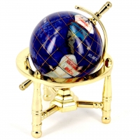Глобус 80 мм на 3 ножках (синий) CA008-1 
