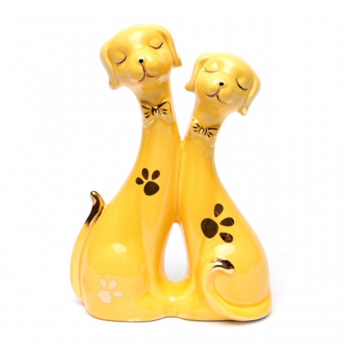Фарфоровые статуэтки собак желтые GR2 100313-01 Classic Art