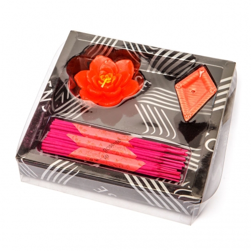 Ароматичні палички і ароматична свічка з запахом троянди CS-16-1 Decos