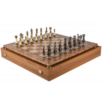 Шахи Горіх-Дуб Фігури Класичні із металу з покриттям SW60A50J Manopoulos