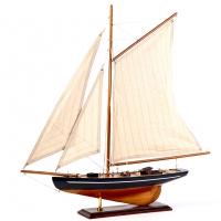 Модель парусной яхты 60 см синяя с коричневым 45302-60-D Two Captains