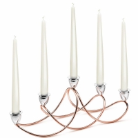 Підсвічник на 5 свічок rose gold Chinelli