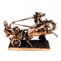 Статуэтка колесница в упряжке из коней и воин T697 Classic Art Статуэтка колесница в упряжке из коней и воин T697 Classic Art