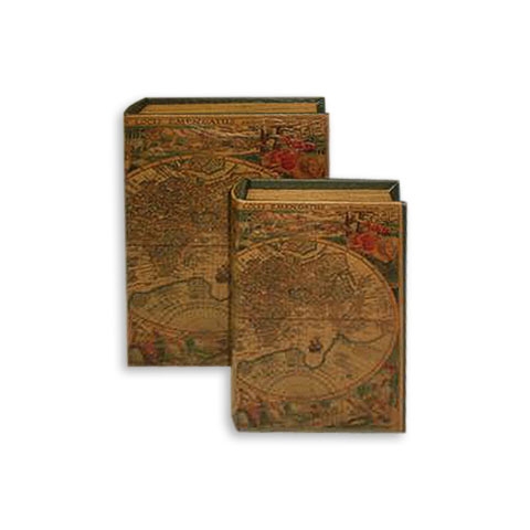 Набор книг шкатулок Античная карта 2 шт C-1003 Decos