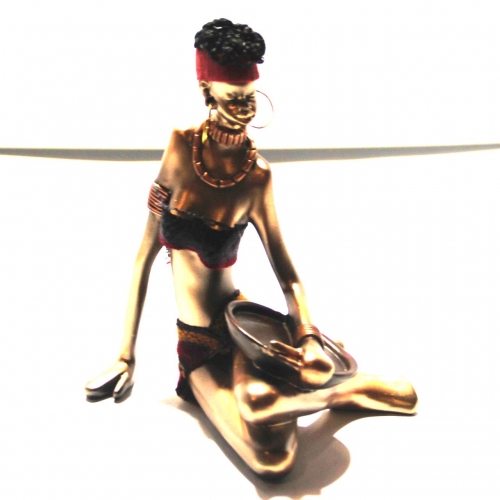 Африканская статуэтка девушки 90010 D 