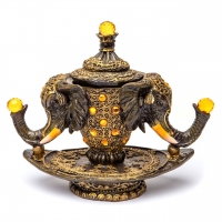 Ваза для конфет с крышкой шкатулка слоны 4012 