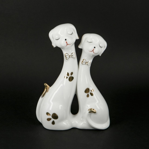 Статуэтки собак из фарфора белые GR2 100313-03 Classic Art