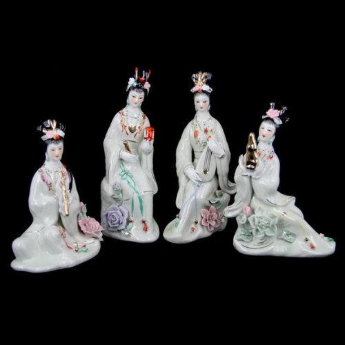 Китайские статуэтки из фарфора девушек 4 шт GR8 Classic Art