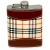 Фляга для виски белая клетка 8 унций A144-8A Hip Flask