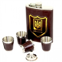 Подарункова патріотична фляга для алкоголю зі стопками TZ-01 Hip Flask