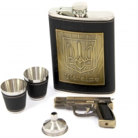 Подарунковий набір з флягою і пістолетом запальничкою TZ-13 Hip Flask Подарунковий набір з флягою і пістолетом запальничкою TZ-13 Hip Flask