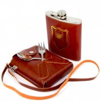Фляга в чехле с ложкой и вилкой PT-18-A Hip Flask Фляга в чехле с ложкой и вилкой PT-18-A Hip Flask