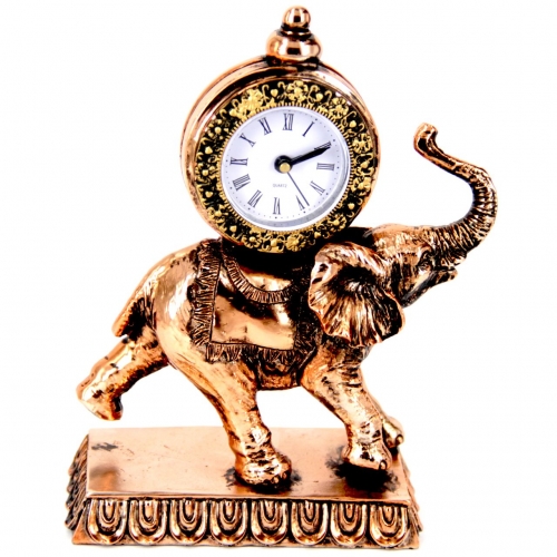 Статуетка слон камінний годинник 76-E546 