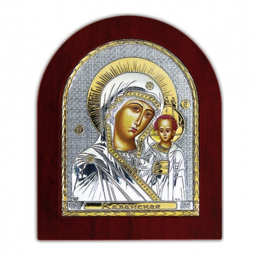 Ікона Казанська Богородиці EP3-004XAG/P Silver Axion
