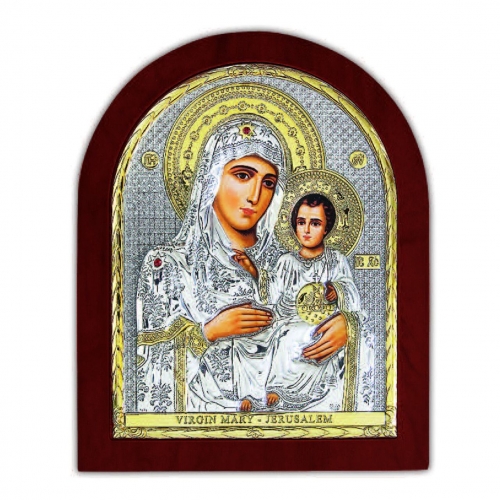 Ікона Єрусалимська Богородиці EP3-006XAG/P Silver Axion