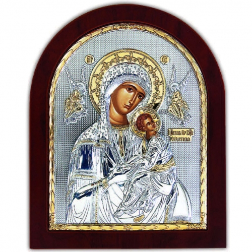 Икона Девы Марии Страстная EP5-008XAG/P Silver Axion