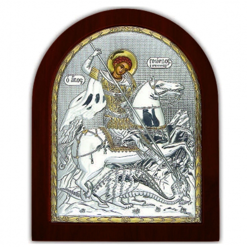 Ікона Святий Георгій Побідоносець EP4-010XAG/P Silver Axion