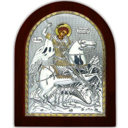 Ікона Св. Георгія Побідоносця EP5-010XAG/P Silver Axion