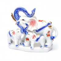 Фарфоровая статуэтка животных 3 слона 0001 Classic Art