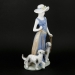 Фарфоровая статуэтка девушка с двумя собаками 0004 Classic Art