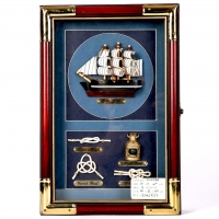 Настенная ключница из дерева морской парусник Cutty Sark 3020B Two Captains