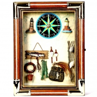 Ключница на стену на 6 ключей для рыбака 3325C Two Captains