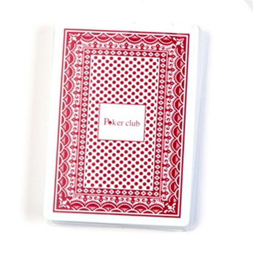Пластиковые игральные карты Poker club красная рубашка A195-2 Lucky Gamer