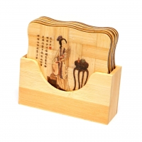 Бамбуковые подставки  для чашек набор 6шт. 1 