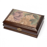 Шкатулка з натурального дерева з кришкою з гобелена A009 