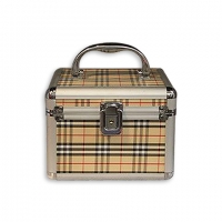 Шкатулка для украшений большая клетка бежевая 8016-3 