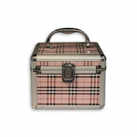 Шкатулка для украшений большая клетка розовая 8016-3 