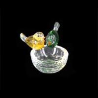 Сувенір скло 002 попільничка пташки Сувенір скло 002 попільничка пташки