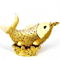 Шкатулка со стразами статуэтка рыба 365 