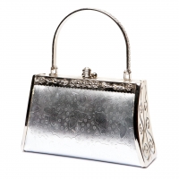 Женский клатч серебристый 06 
