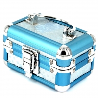 Шкатулка для украшений и косметики малая бабочки люкс голубая 8151 