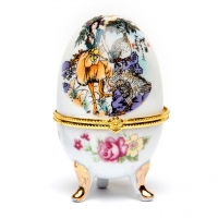Шкатулка из фарфора в форме яйца 3-1 