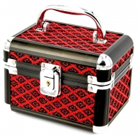 Шкатулка для украшений средняя черно-красный ромб 8139-2 