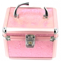 Шкатулка для украшений и косметики большая бабочки розовая 8151-3 