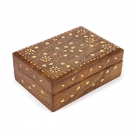 Шкатулка з дерева інкрустована латунню WB158 Albero Ode