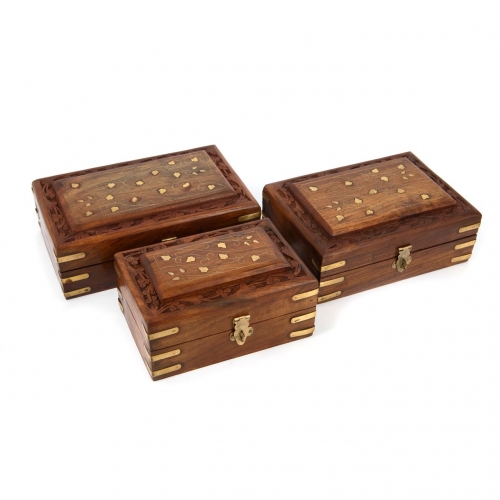 Різьблені дерев'яні шкатулки комплект 3 штуки WD.264 Albero Ode