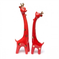 Статуэтка пара жирафов красные GR3 Classic Art