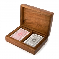 Сувенірні гральні карти в дерев'яній коробці WB111 Lucky Gamer