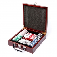 Набір для гри в покер на 100 фішок з номіналом W-1 Lucky Gamer