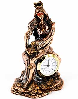 Фігурка Богині Удачи з годинником - фото інтернет магазину darunok.ua 
