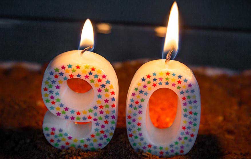 Свічки на ювілей 90 років - фото darunok .ua 